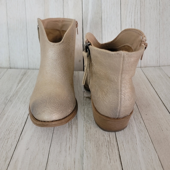 50% OFF SALE-GYPSY JAZZ- DIVINE TOOLED NUDE BOOTIES - Picture 7 of 8